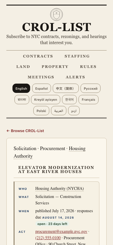 A notice page opened from a bare link, with no sign of why it matched.